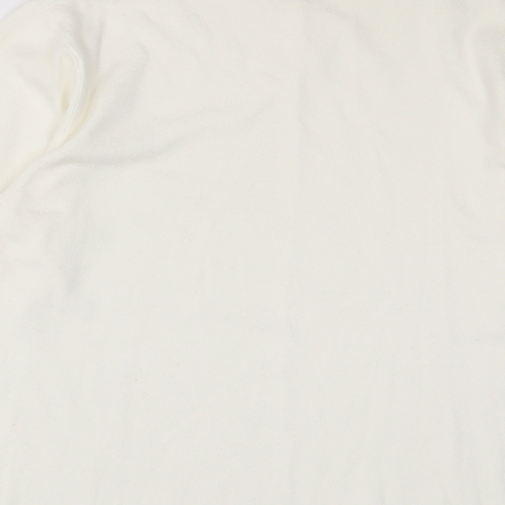 Gerry Weber Womens White Viscose Basic Polo Size 12 Crew Neck