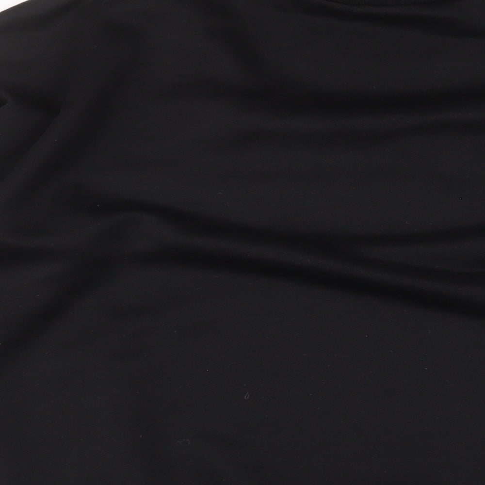 Boohoo Womens Black Polyester Pullover Sweatshirt Size 14 Pullover - Keyhole neck