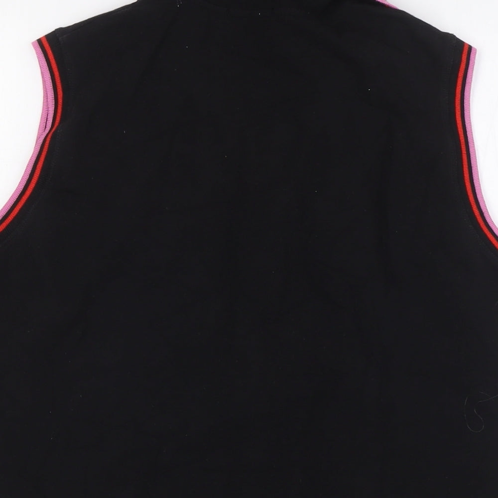 GOLFINO Womens Black Modal Basic Polo Size 18 Collared Button