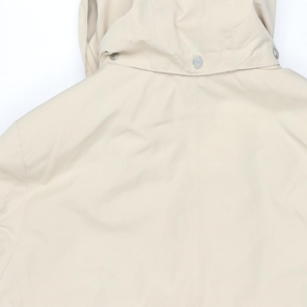 Klass Womens Beige Rain Coat Jacket Size XL Zip