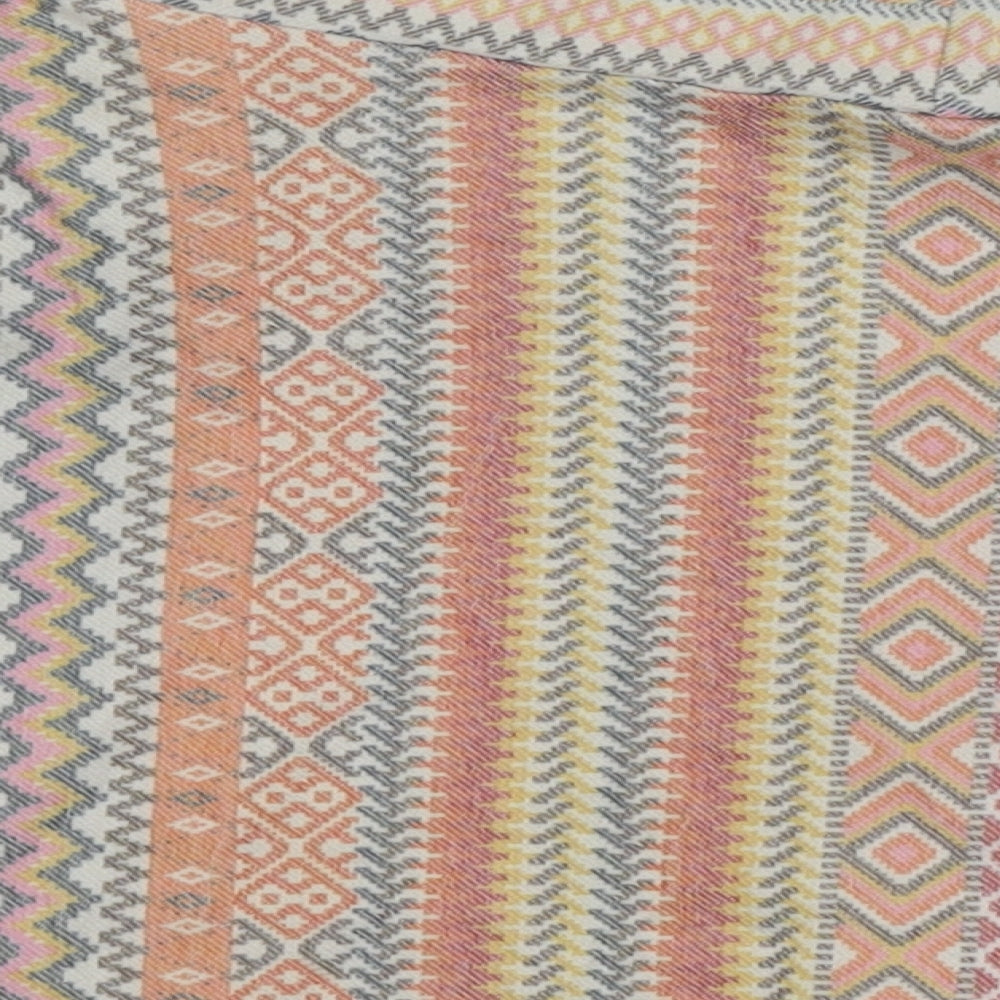 River Island Womens Multicoloured Geometric Cotton Swing Skirt Size 6
