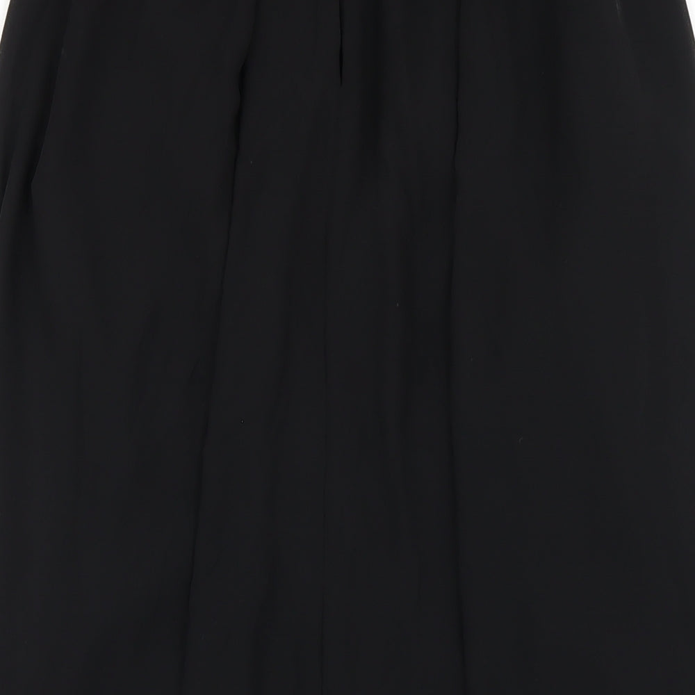 Zara Womens Black Polyester A-Line Size XS Roll Neck Zip