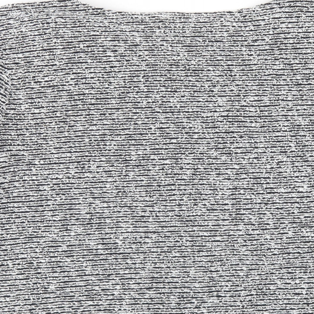 Red Herring Womens Grey Cotton Basic T-Shirt Size 10 Round Neck