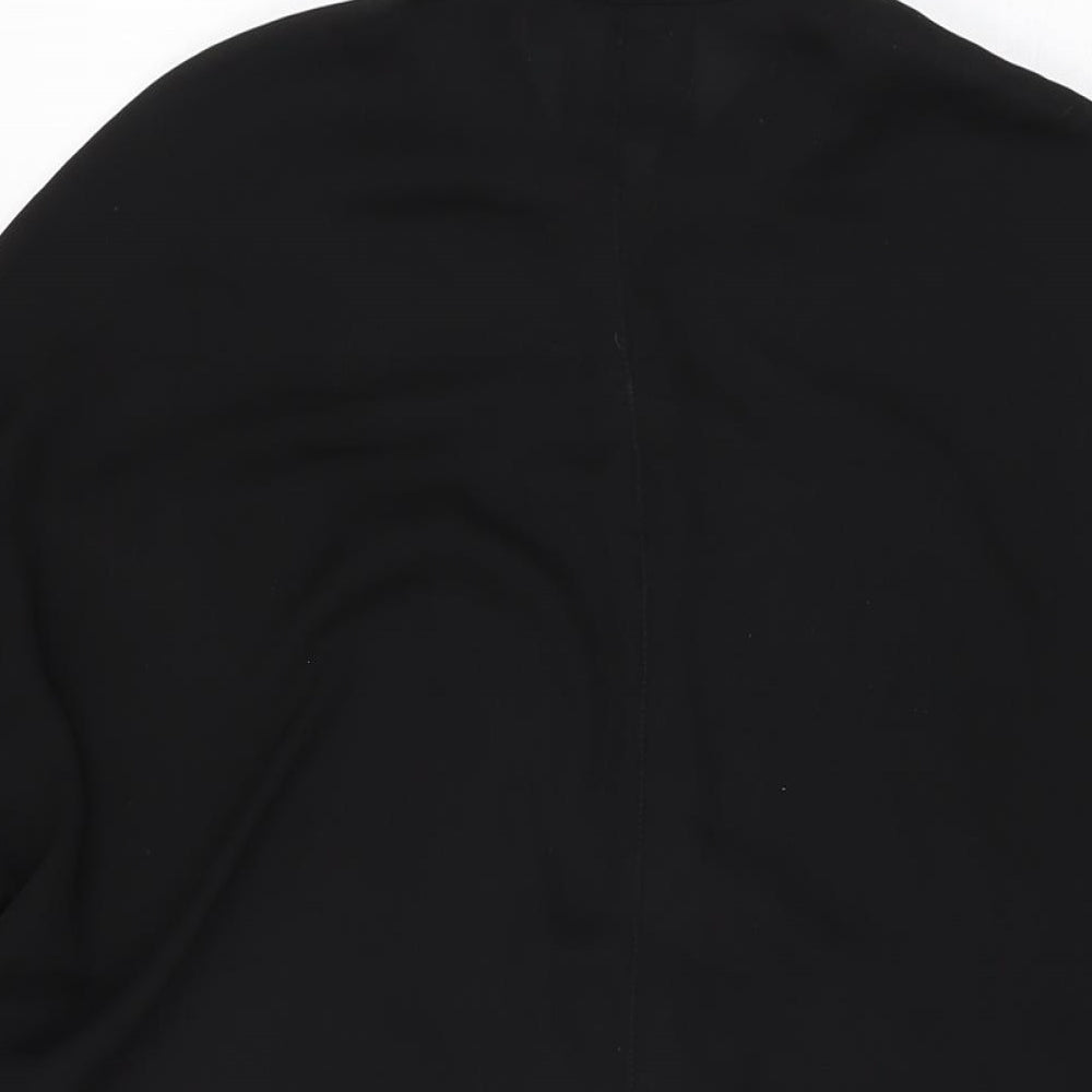 ASOS Womens Black Polyester Shirt Dress Size 10 Collared Button