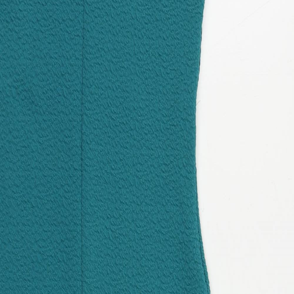 River Island Womens Green Polyester Pencil Dress Size 8 V-Neck Pullover