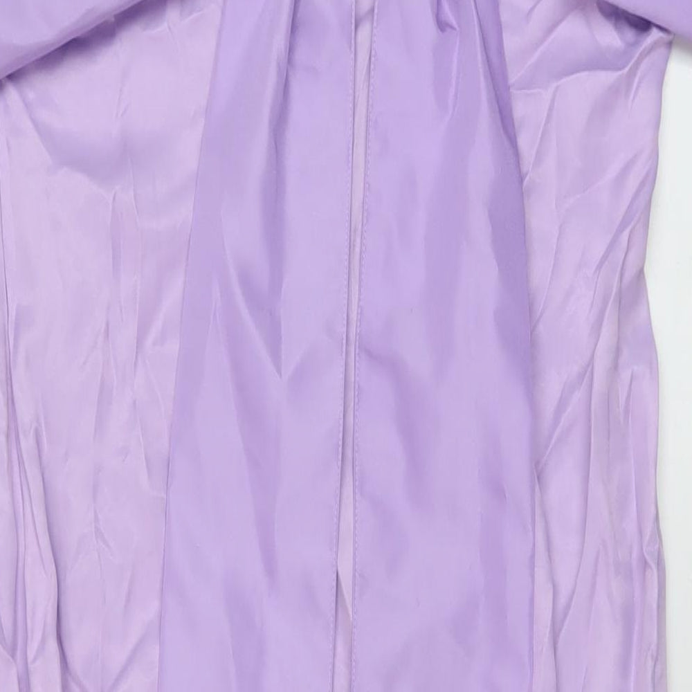 Zara Womens Purple Polyester Maxi Size L Square Neck Zip