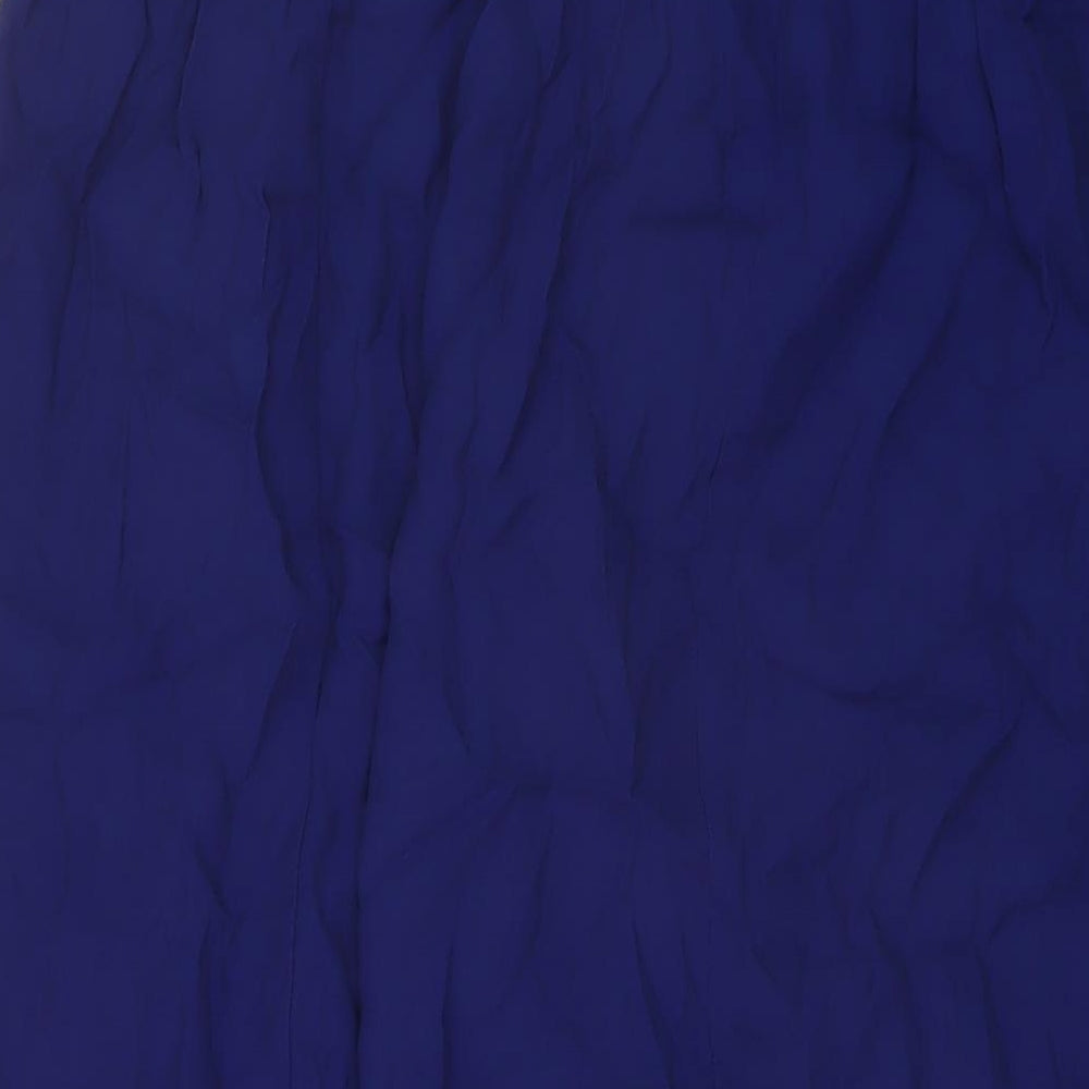 Marks & Spencer Womens Blue Viscose A-Line Skirt Size 10