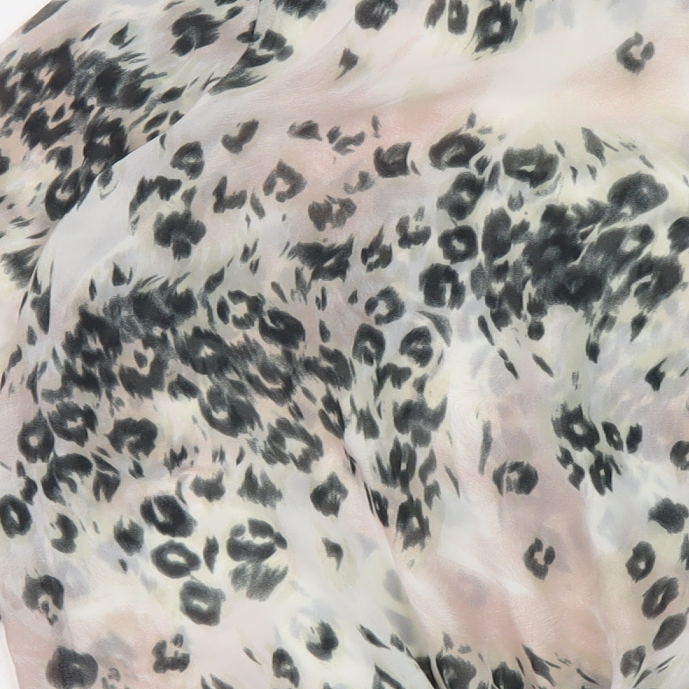 NEXT Womens Multicoloured Animal Print Polyester Basic Blouse Size 8 Round Neck