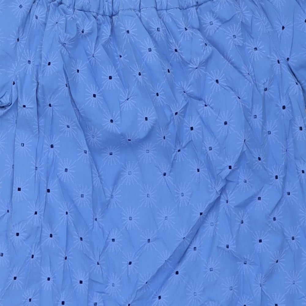 Zara Womens Blue Polyester Mini Size M Boat Neck Pullover