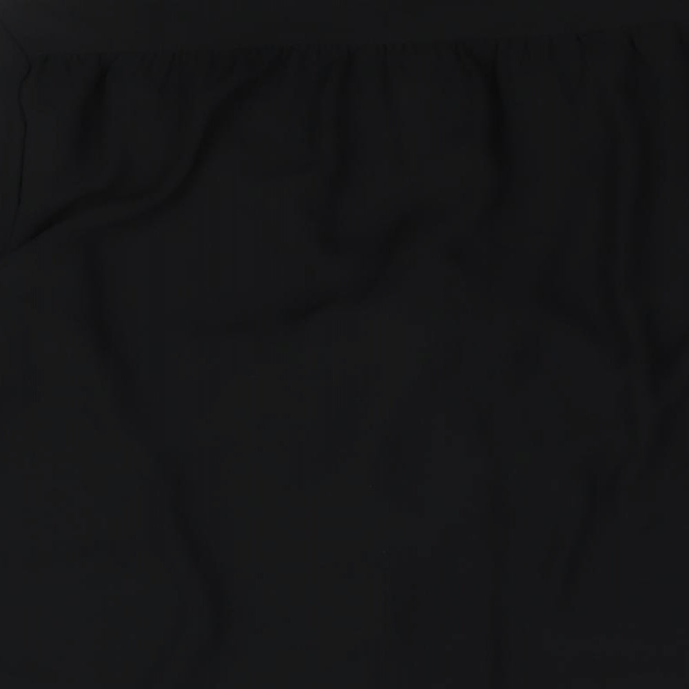 Adrianna Papell Womens Black Polyester Basic Blouse Size M V-Neck - Bow