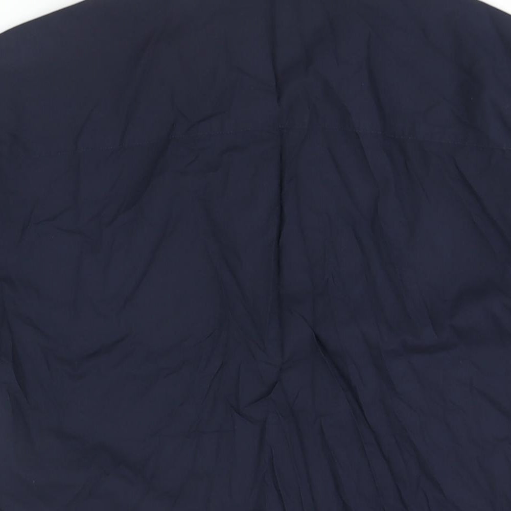 Uniqlo Mens Blue Cotton Button-Up Size S Collared Button