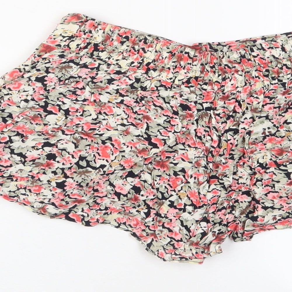 Innocent Womens Multicoloured Floral Viscose Basic Shorts Size XS Regular Pull On