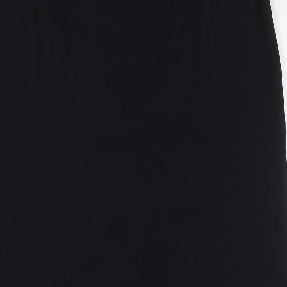 Marks & Spencer Womens Black Polyester Straight & Pencil Skirt Size 8 Zip