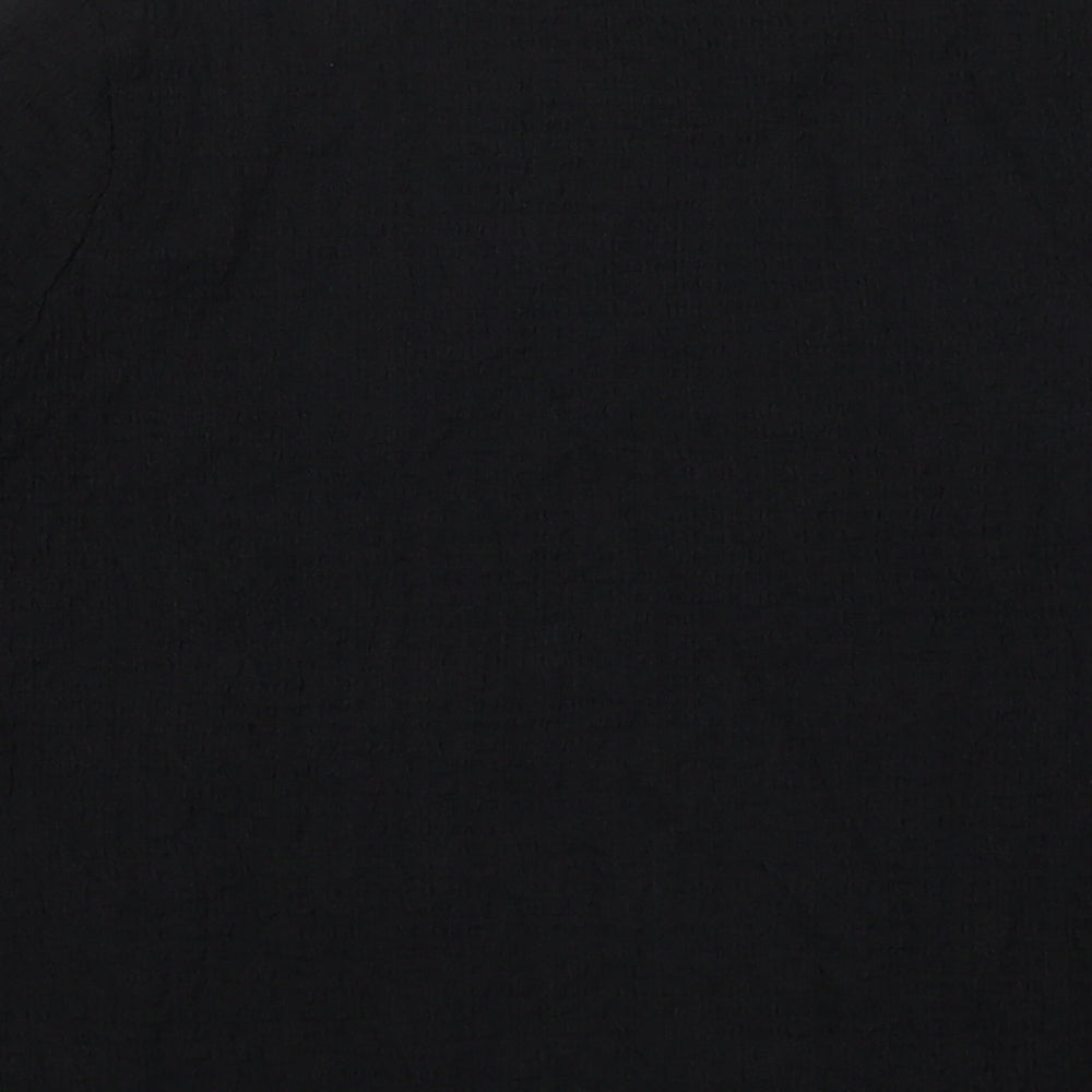 Marks & Spencer Womens Black Polyester Basic Blouse Size 14 Round Neck