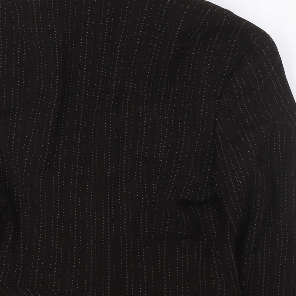 NEXT Womens Brown Jacket Size 10 Button - Pinstripe