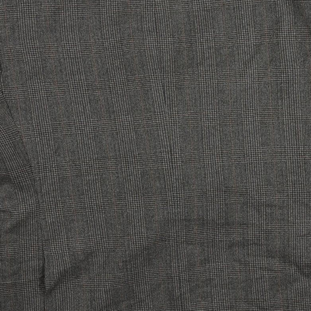 Hawksmoor Mens Grey Plaid Wool Jacket Suit Jacket Size 44 Regular