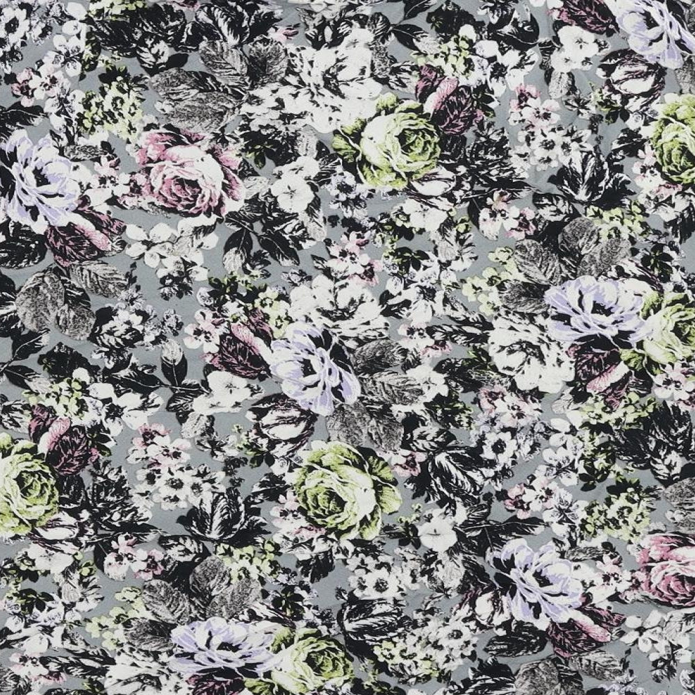 Marks & Spencer Womens Multicoloured Floral Viscose A-Line Skirt Size 10 Zip
