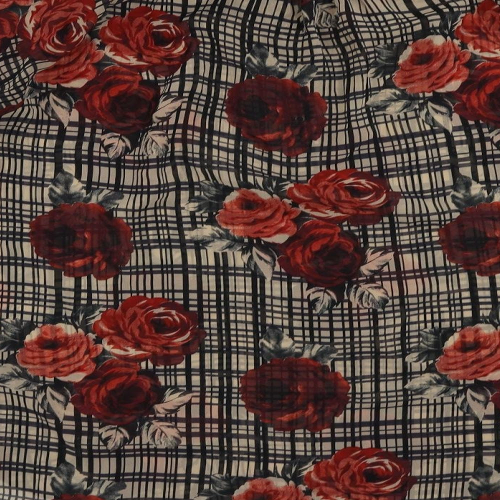 NEXT Womens Black Floral Polyester Basic Blouse Size 16 Round Neck - Sheer