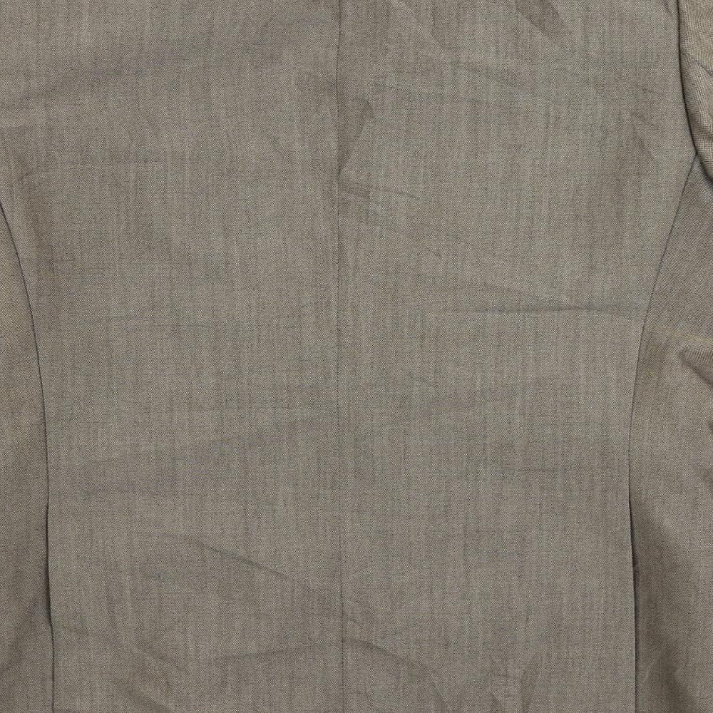MODENA Mens Beige Polyester Jacket Suit Jacket Size 40 Regular