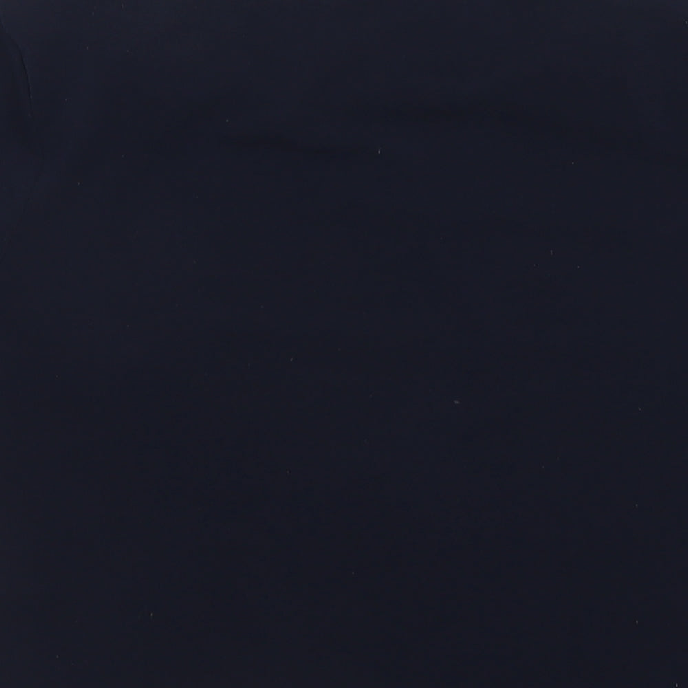 Precis Womens Blue Viscose Basic T-Shirt Size S Cowl Neck