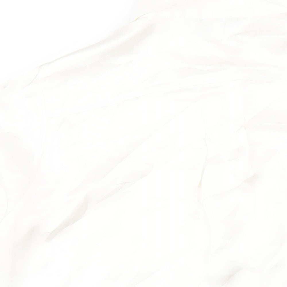 Debenhams Womens Ivory Polyester Basic Button-Up Size 16 Collared