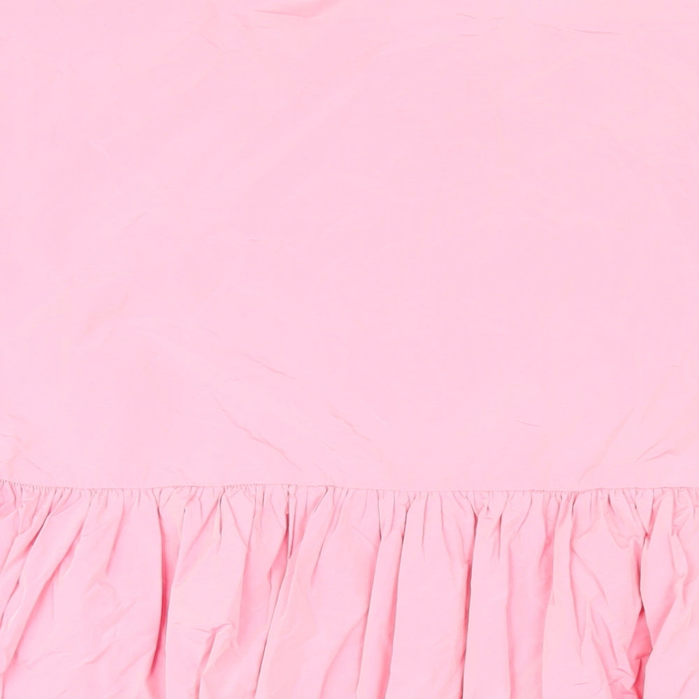 H&M Womens Pink Polyester Trapeze & Swing Size 10 Round Neck Pullover