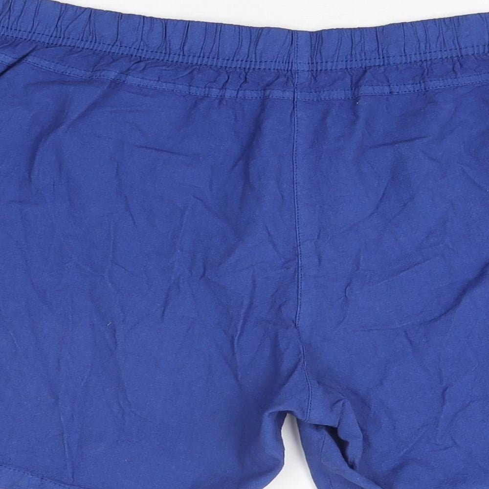 Originals Womens Blue Cotton Bermuda Shorts Size 16 L6.5 in Regular Drawstring