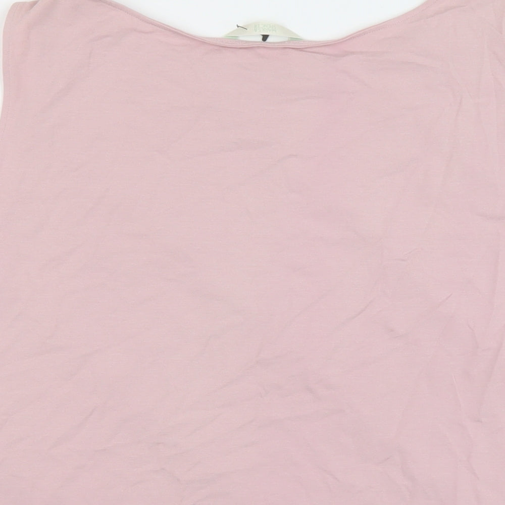 Marks & Spencer Womens Pink Polyester Basic Tank Size 20 Round Neck