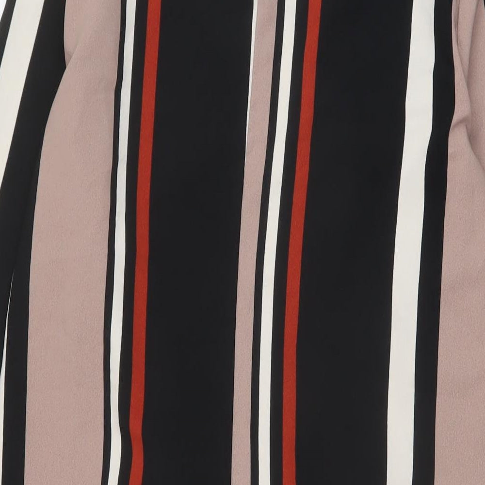 River Island Womens Multicoloured Striped Polyester Sheath Size 10 Round Neck Pullover