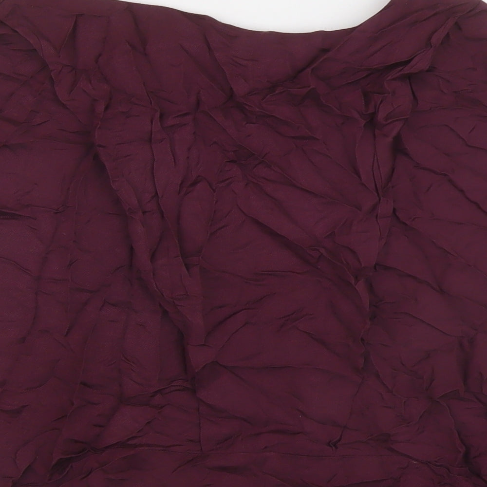 & Other Stories Womens Red Viscose Basic T-Shirt Size 8 Crew Neck
