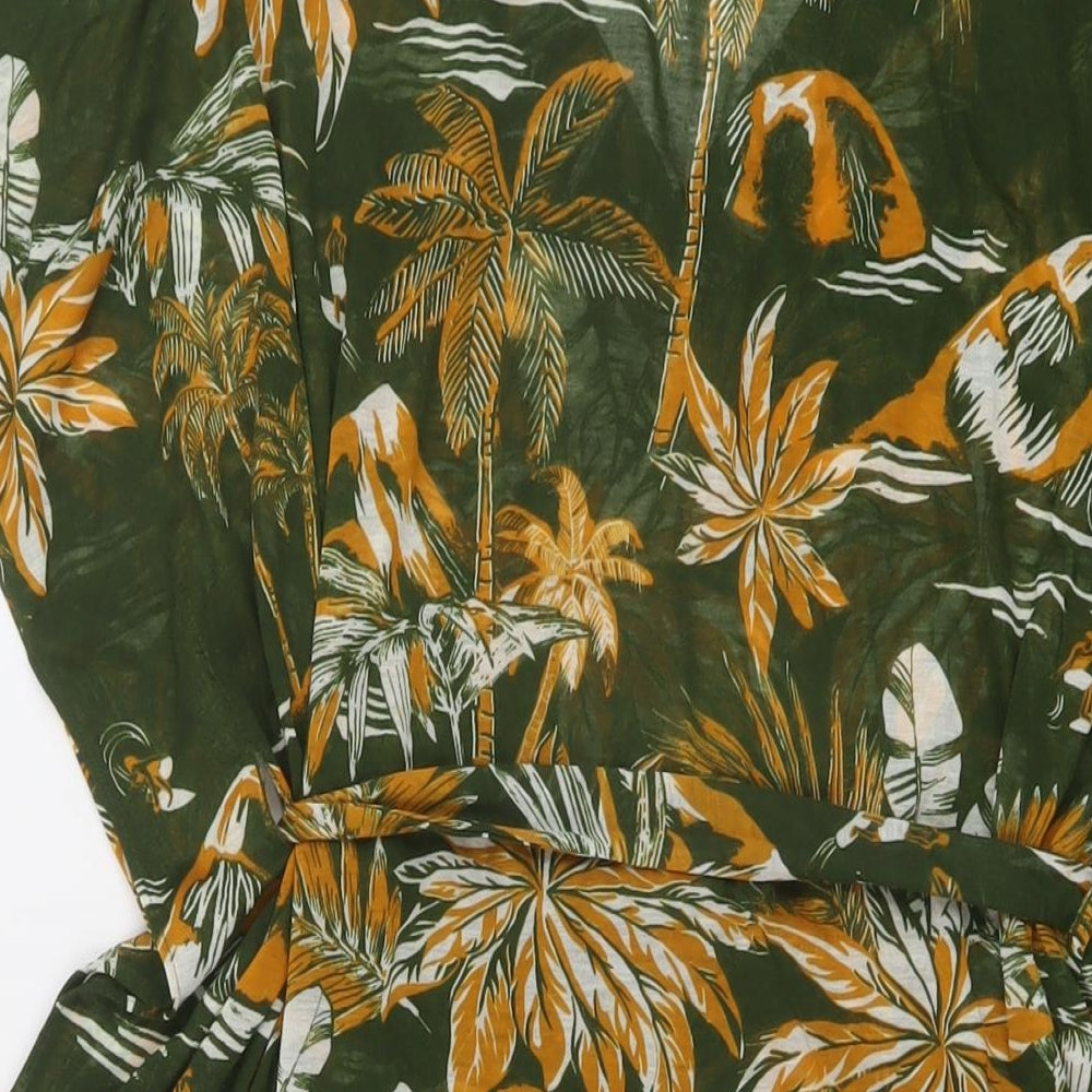 H&M Womens Green Geometric Polyester Cover Up Size S