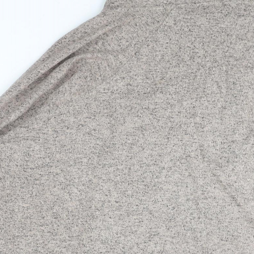 Select Womens Beige High Neck Polyester Pullover Jumper Size 18 - Drawstring Pocket