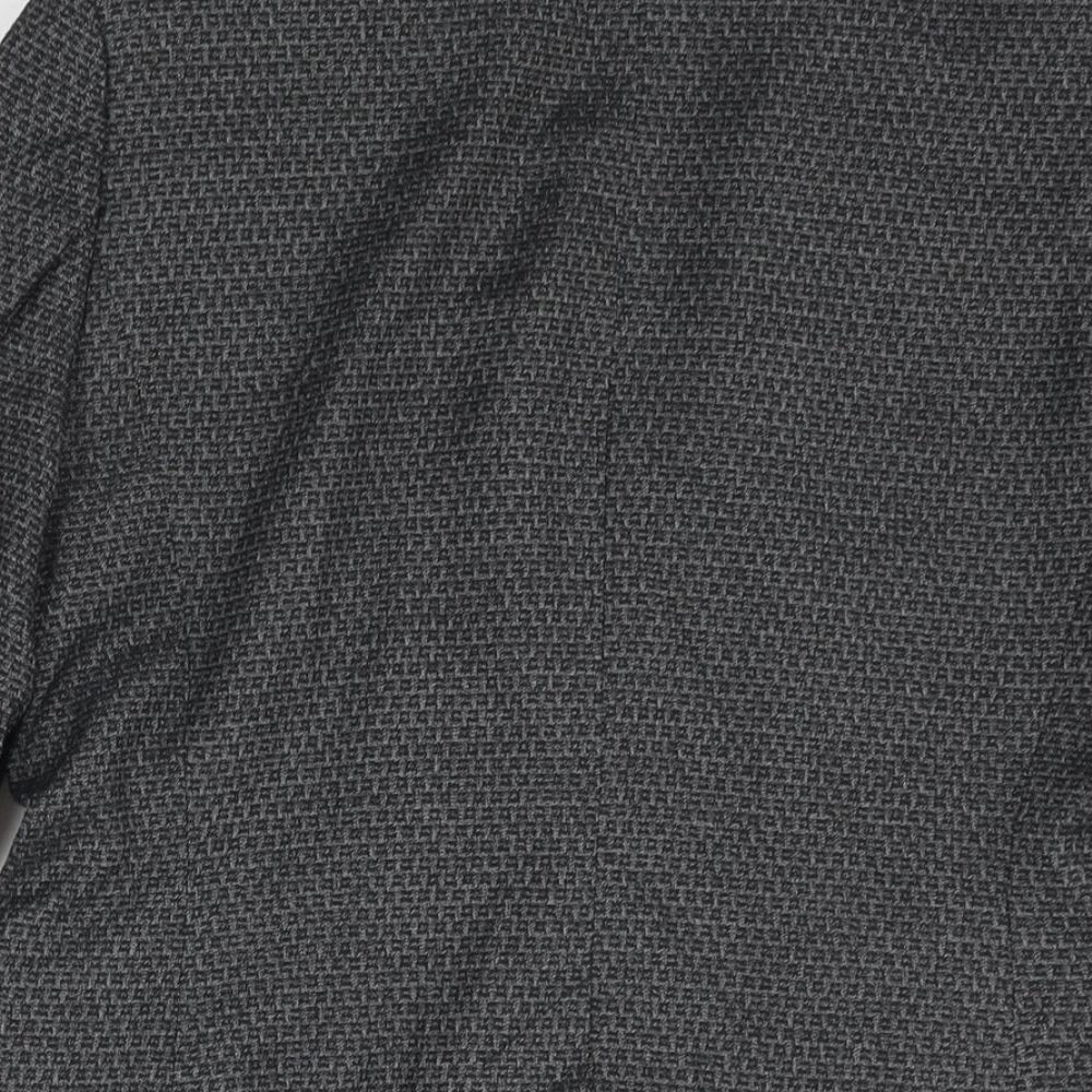 Next Womens Black Geometric Polyester Jacket Suit Jacket Size 8