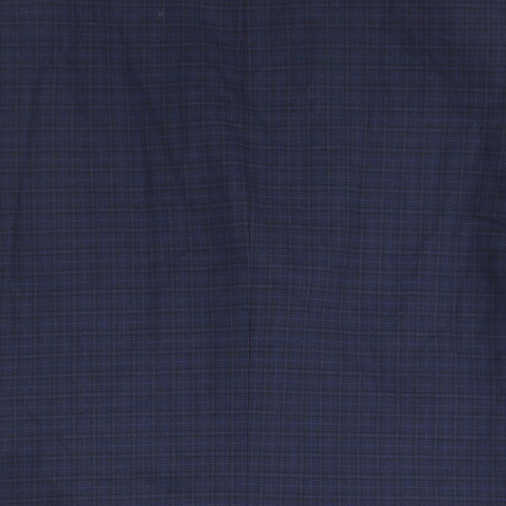 Marks & Spencer Mens Blue Check Polyester Jacket Suit Jacket Size 42 Regular