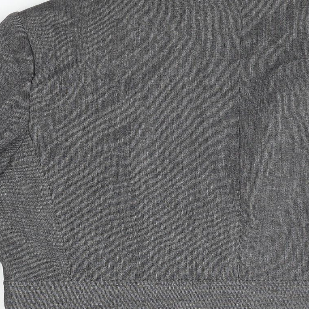 Essential Womens Grey Jacket Blazer Size 16 Button