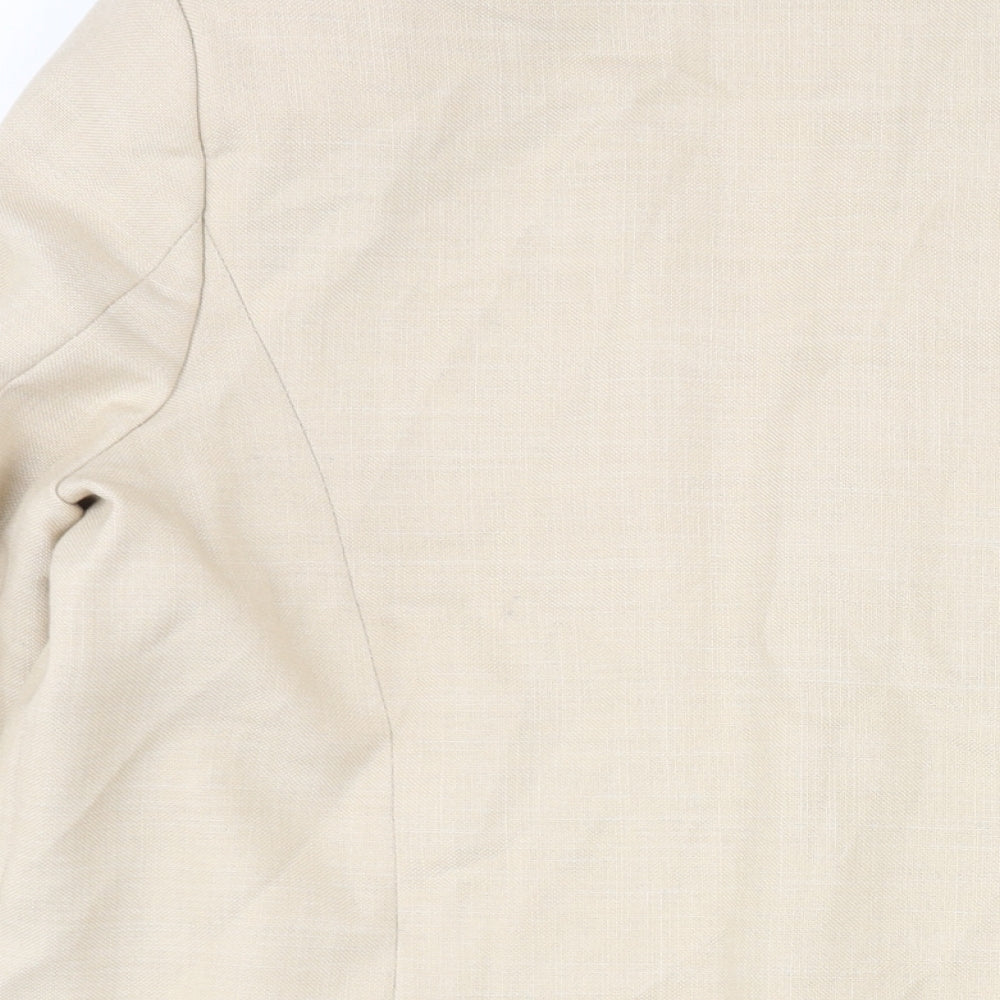 First Avenue Womens Beige Jacket Blazer Size 12