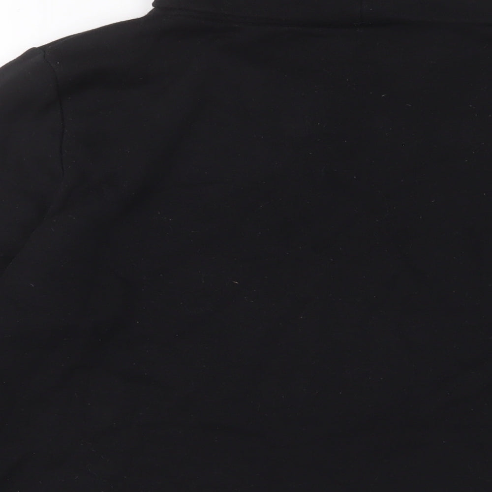 Zara Womens Black Cotton Pullover Sweatshirt Size S Pullover