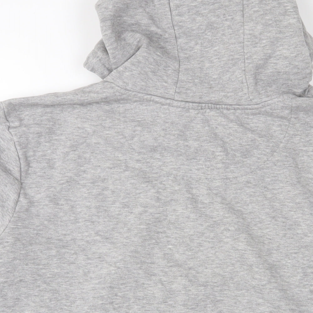 Brave Soul Mens Grey Cotton Pullover Hoodie Size L