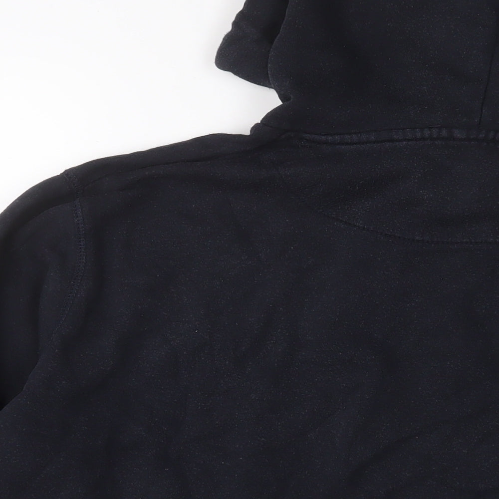 French Connection Mens Blue Cotton Pullover Hoodie Size L - Logo