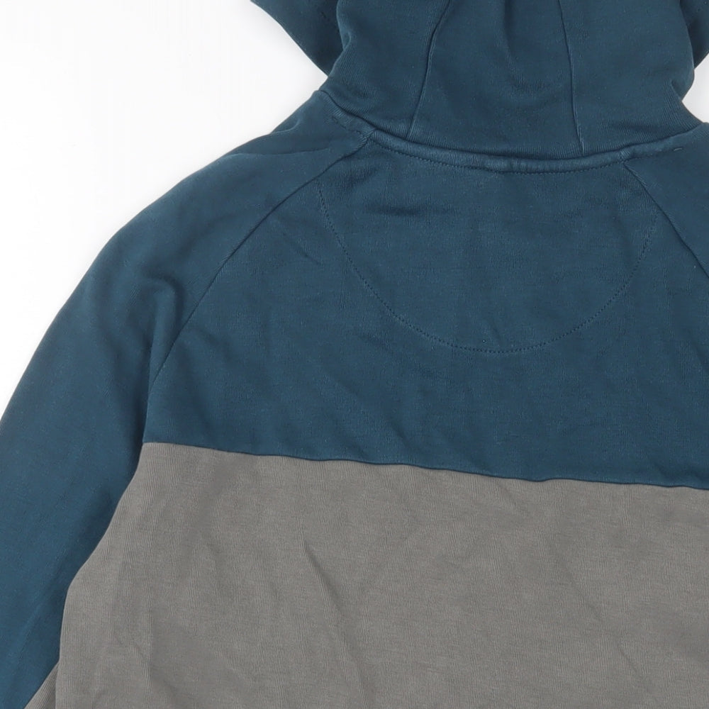 Marks & Spencer Boys Blue Cotton Pullover Hoodie Size 12-13 Years Pullover