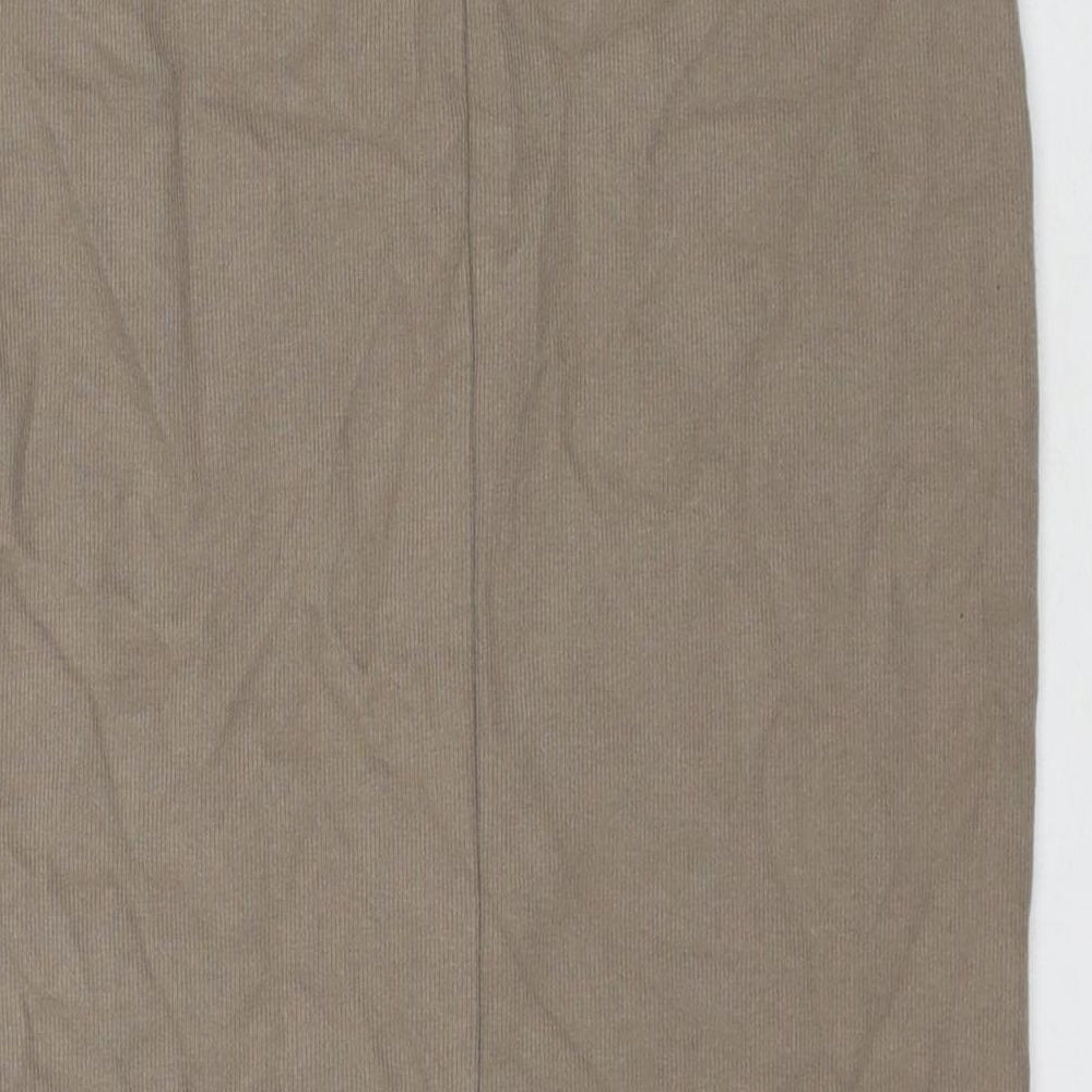 Marks & Spencer Womens Beige Polyester Straight & Pencil Skirt Size 6