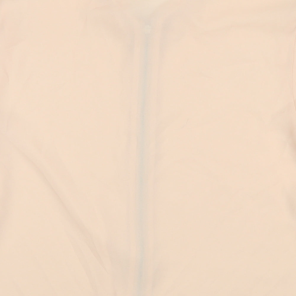 Marks & Spencer Womens Beige Polyester Basic Blouse Size 12 Collared