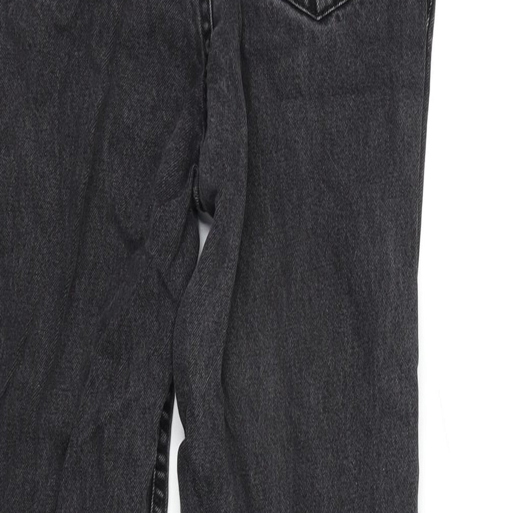 Berksha Womens Grey Cotton Straight Jeans Size 27 in L26.5 in Regular Zip