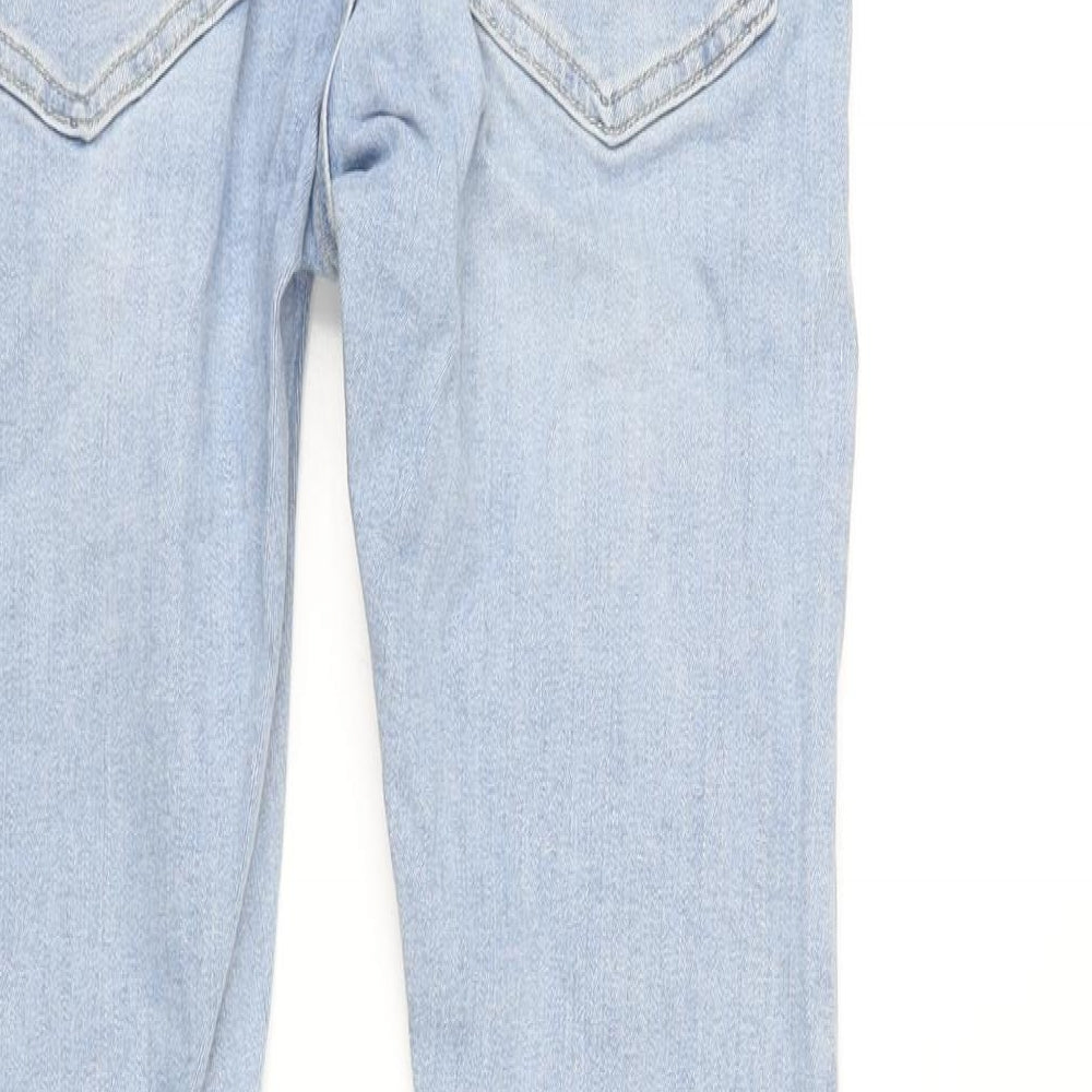 Topman Mens Blue Cotton Blend Tapered Jeans Size 28 in L27 in Regular Zip
