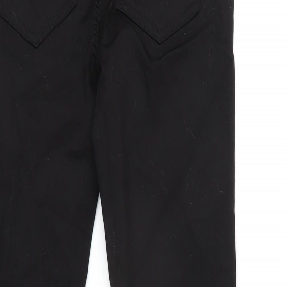 Pieces Womens Black Cotton Blend Tapered Jeans Size XS L28 in Regular Zip
