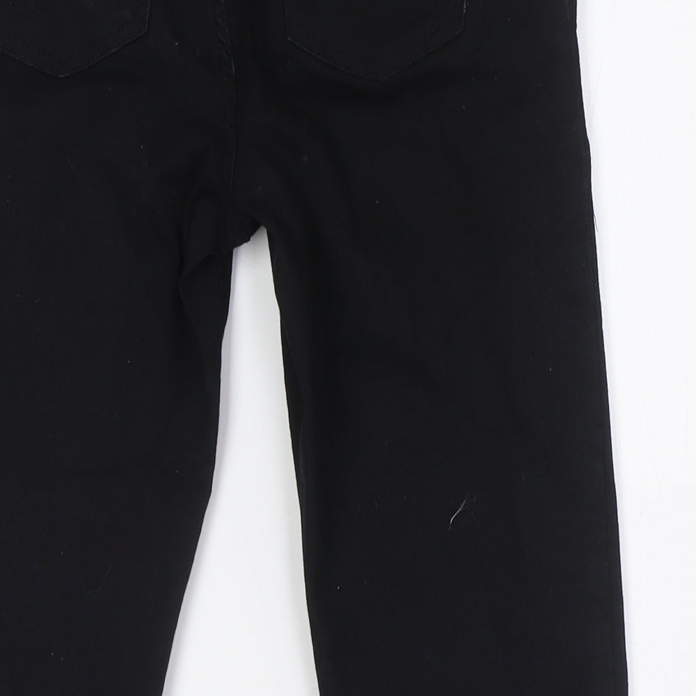 Marks & Spencer Womens Black Cotton Skinny Jeans Size 6 L26 in Regular Button