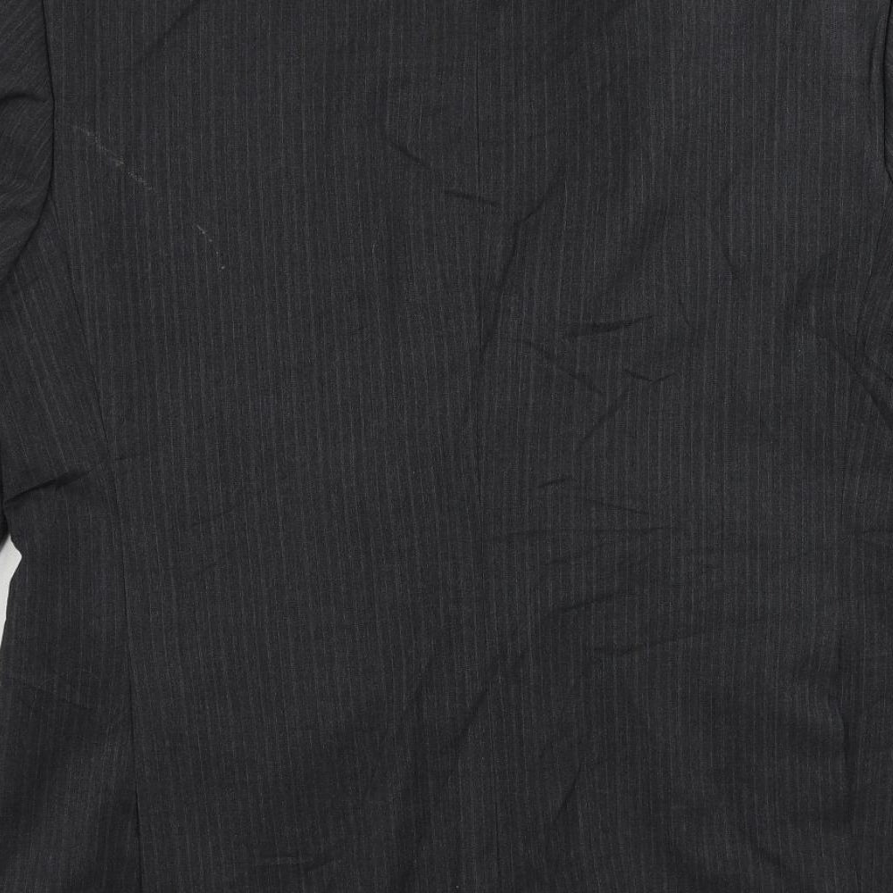 Sovereign Mens Grey Striped Wool Jacket Suit Jacket Size 44 Regular