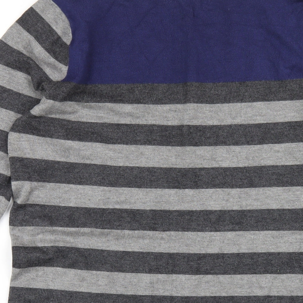 Marks & Spencer Womens Grey Viscose Bodycon Size 10 Round Neck Pullover