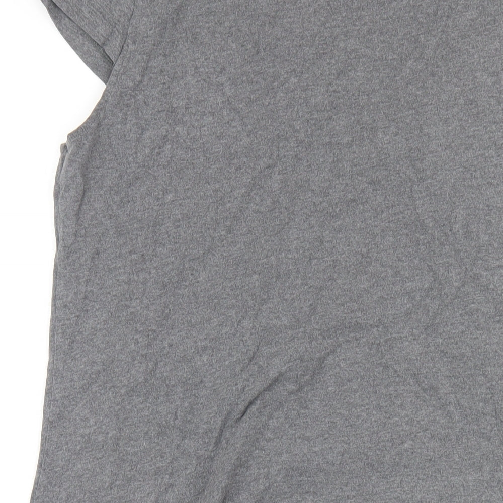 NEXT Womens Grey Cotton A-Line Size 14 Round Neck Pullover