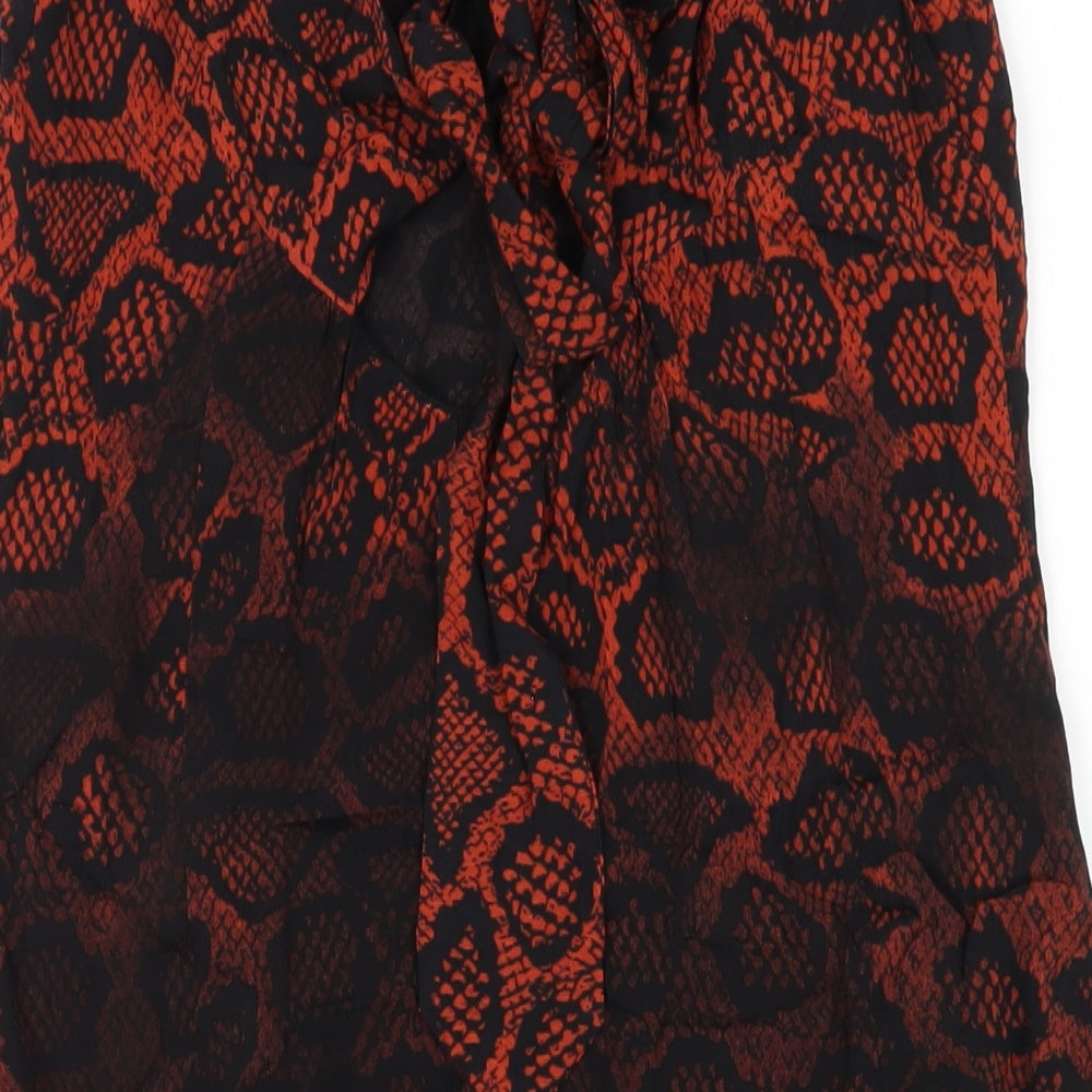 Mint Velvet Womens Black Animal Print Polyester Tank Dress Size 8 Scoop Neck Pullover - Snake print